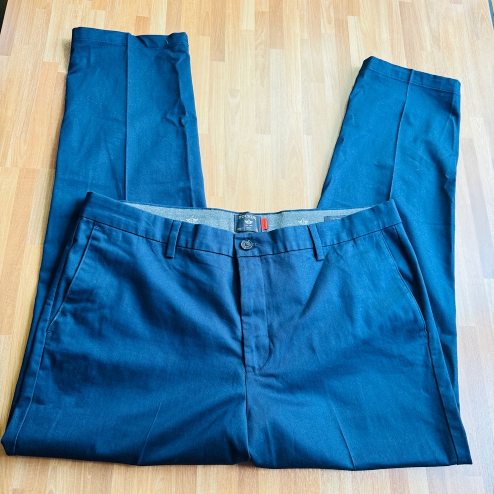 Dockers easy care slim for navy blue men's pants size 38